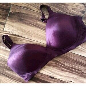 Bali Comfort Revolution Soft Touch  Bra 3X Burgundy 3462 Full Coverage Wireless